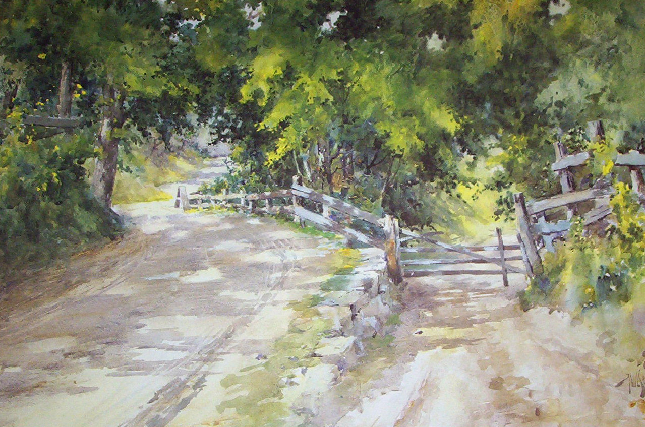 Summertime in Benson Valley watercolor