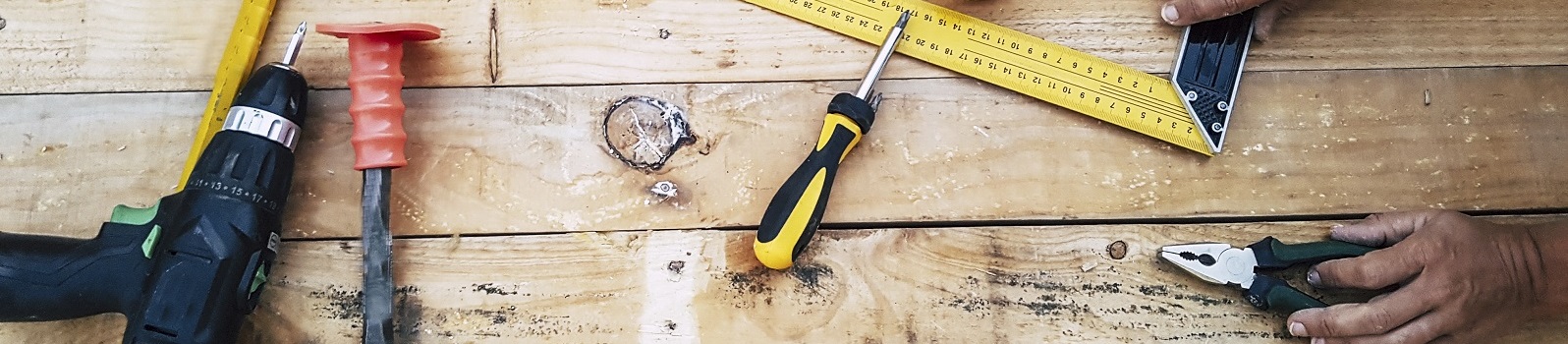 hand tools on floor