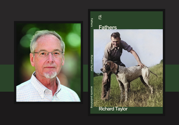 Photo of author, Richard Taylor, and Fathers book cover