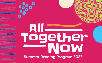 All Together Now Summer Reading Logo on pink background